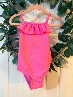💫4/$25 • Floatimini Bubblegum Pink Mermaid Scale Ruffle Swimsuit